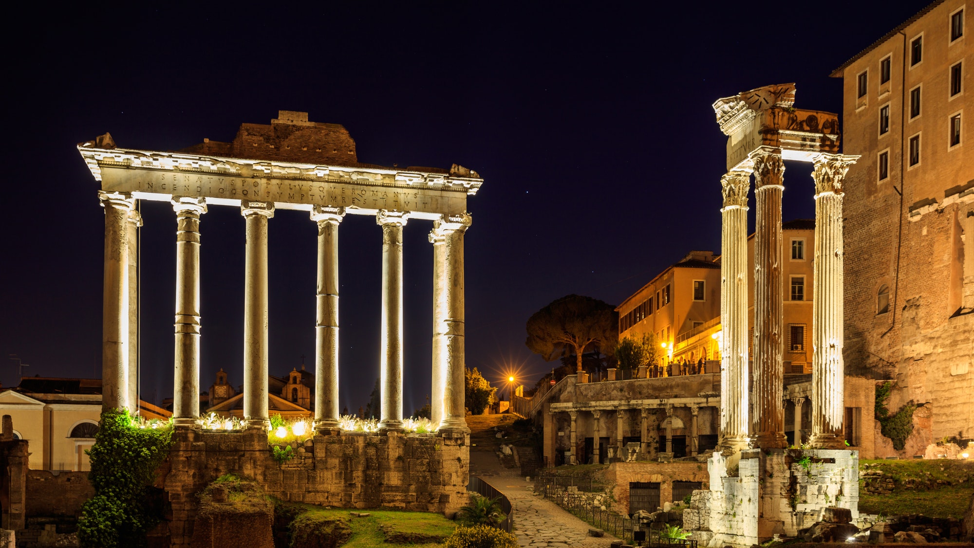 Temple of Saturn in Roman Forum - Rome