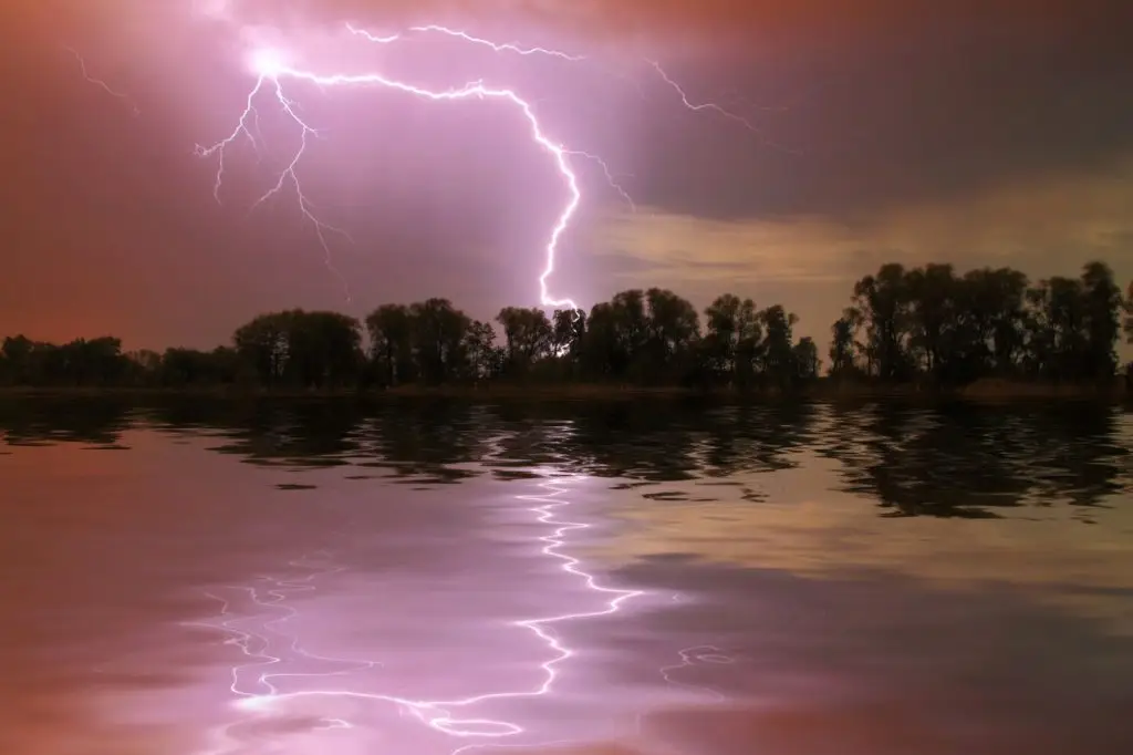 Thunderstorm on the river